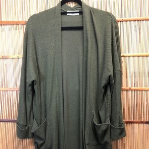 CJLA Olive green Cardigan sweater